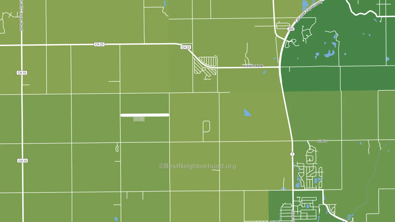 Goodenow, IL block-group voter-turnout map