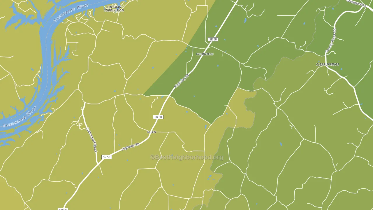 Goodfield, TN block-group voter-turnout map