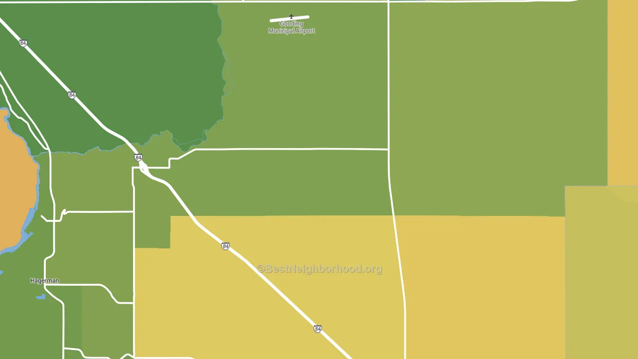 Gooding County, ID block-group voter-turnout map