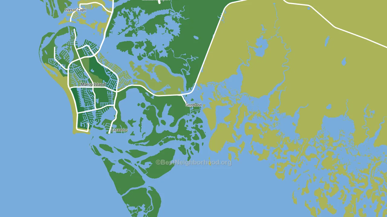 Goodland, FL block-group voter-turnout map
