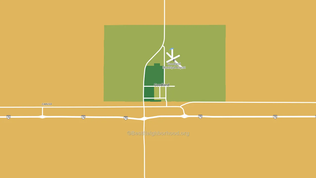 Goodland, KS block-group voter-turnout map
