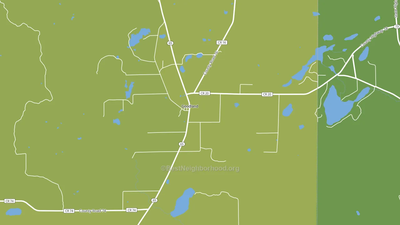 Goodland, MN block-group voter-turnout map