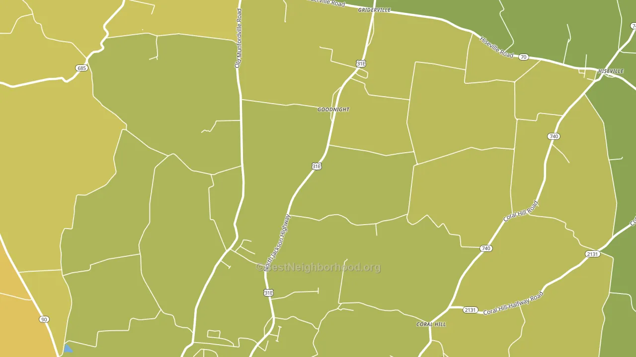 Goodnight, KY block-group voter-turnout map