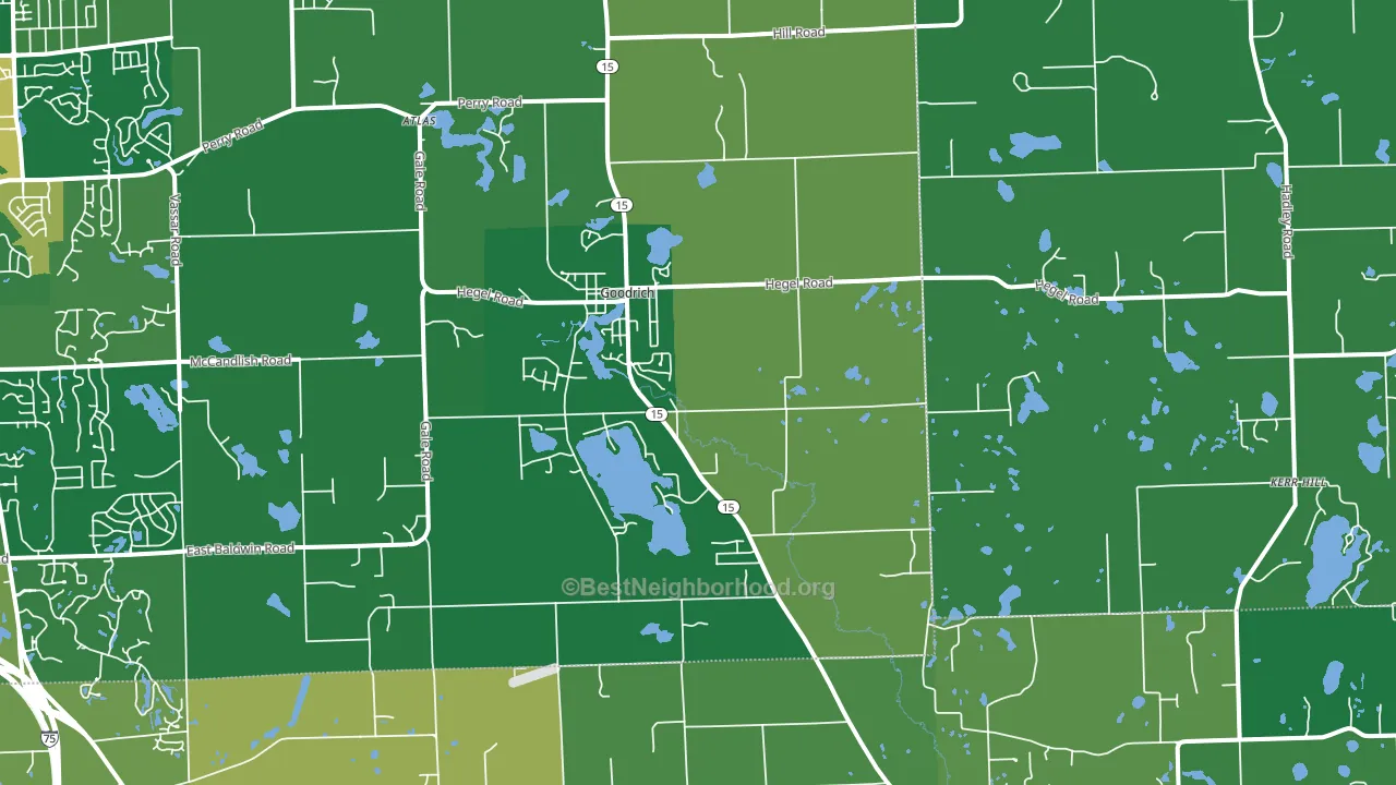 Goodrich, MI block-group voter-turnout map