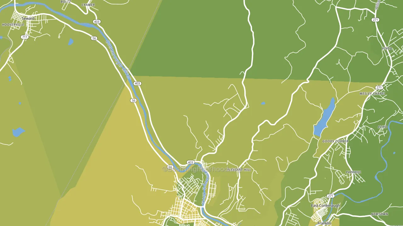 Goods Corner, PA block-group voter-turnout map