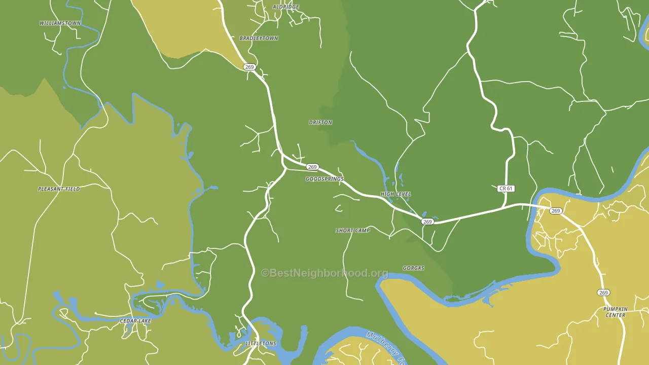 Goodsprings, AL block-group voter-turnout map