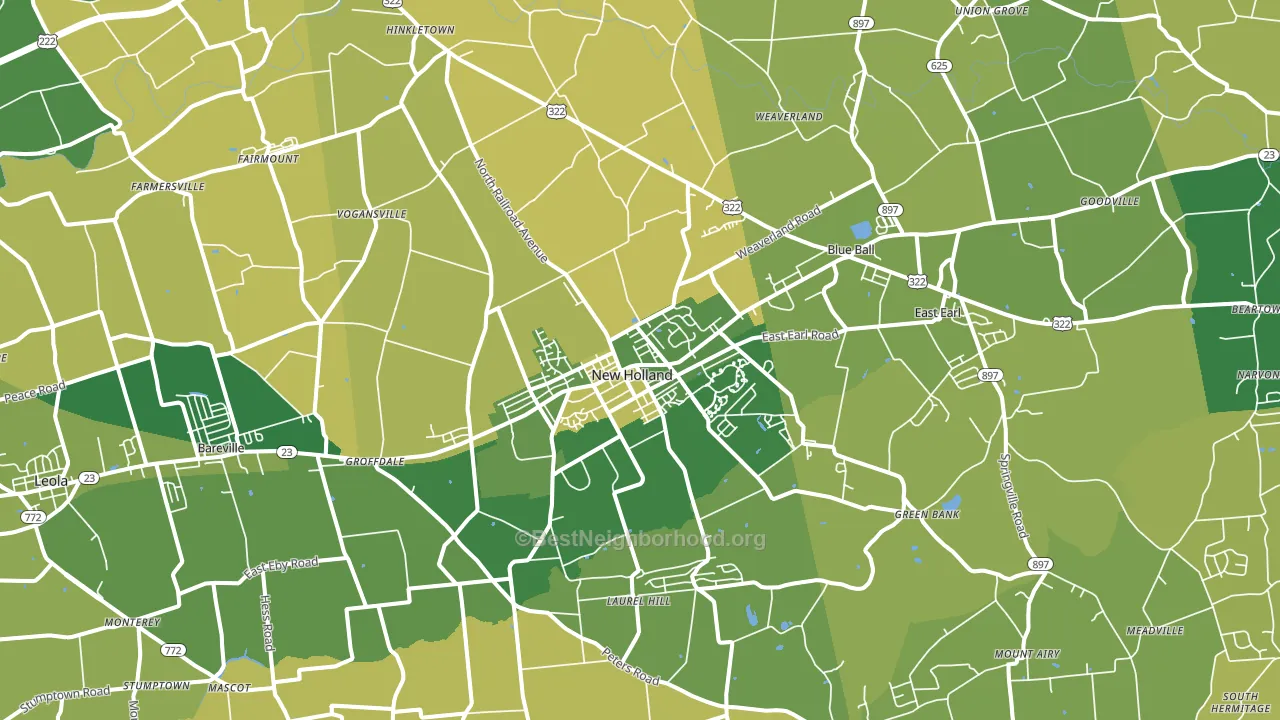 Goodville, PA block-group voter-turnout map