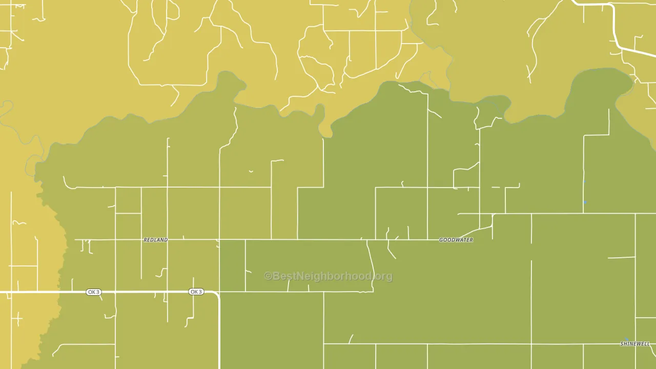 Goodwater, OK block-group voter-turnout map
