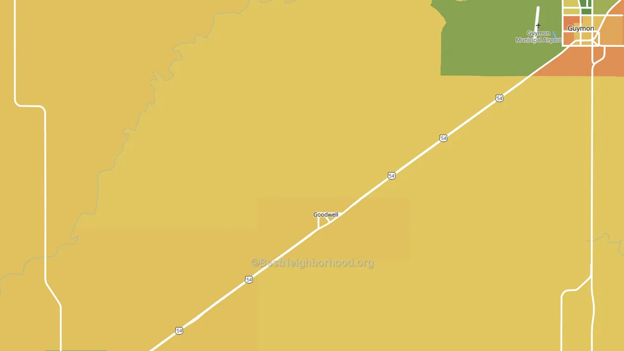Goodwell, OK block-group voter-turnout map