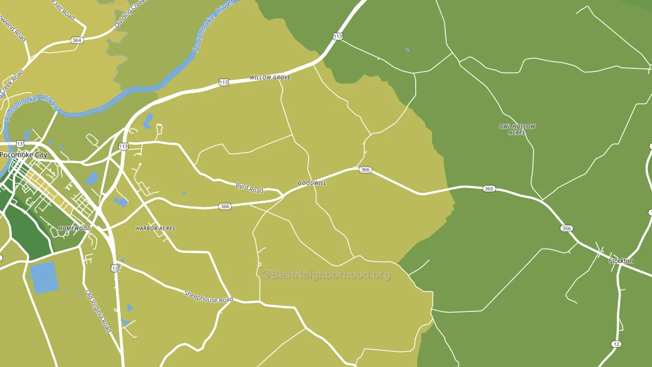 Goodwill, MD block-group voter-turnout map