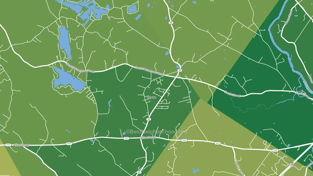Goodwins Mills, ME block-group voter-turnout map