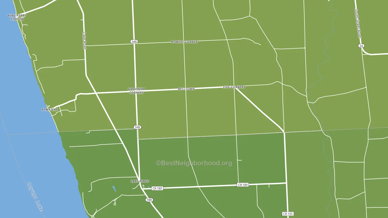 Goodyear Corners, NY block-group voter-turnout map