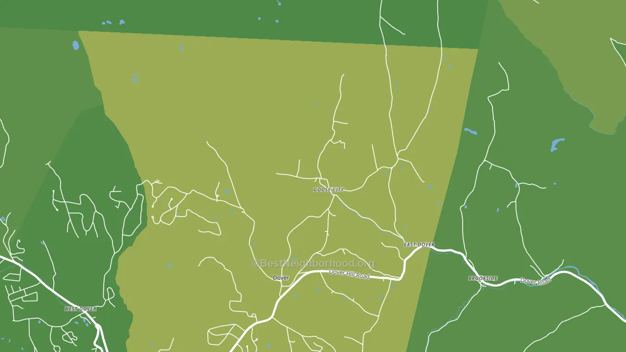 Goose City, VT block-group voter-turnout map