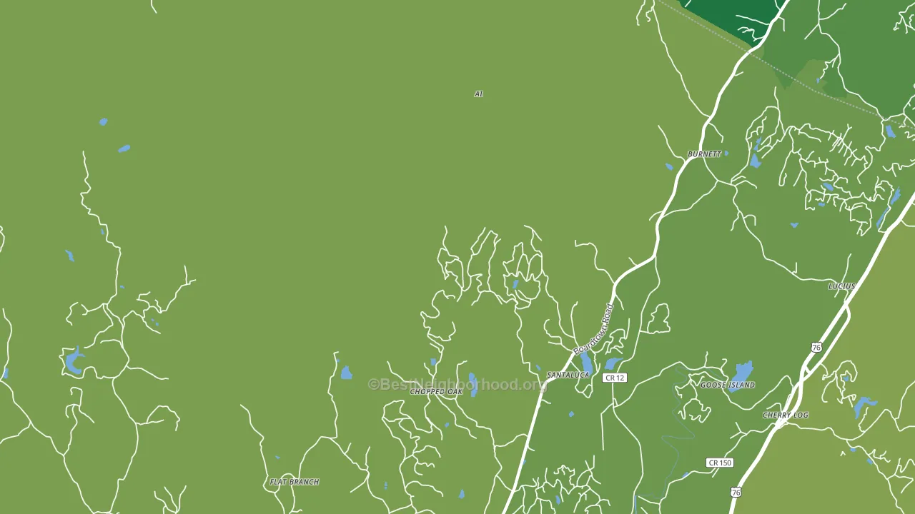 Goose Island, GA block-group voter-turnout map