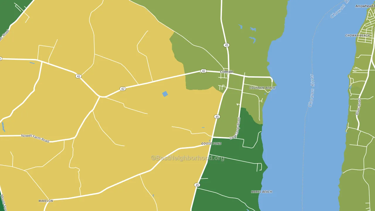 Goose Pond, NC block-group voter-turnout map