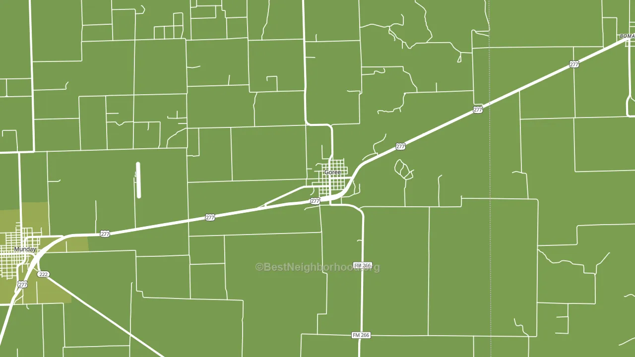 Goree, TX block-group voter-turnout map