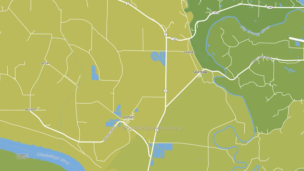 Gorham, IL block-group voter-turnout map