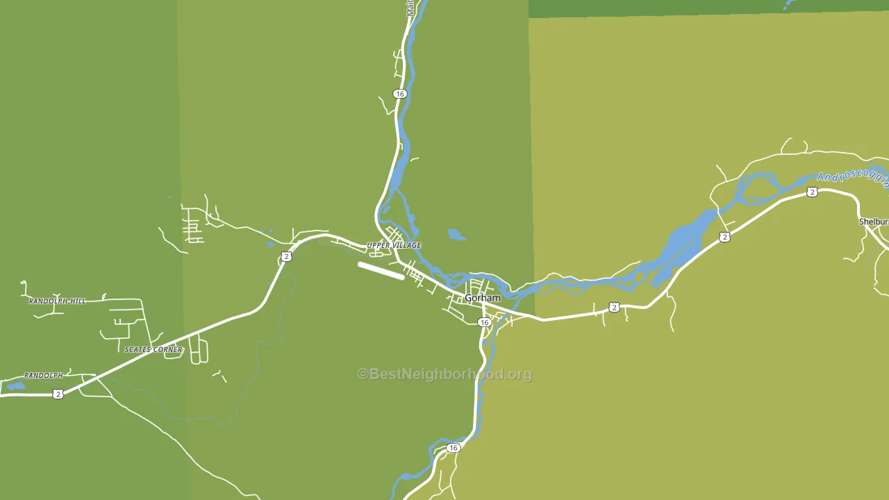 Gorham, NH block-group voter-turnout map