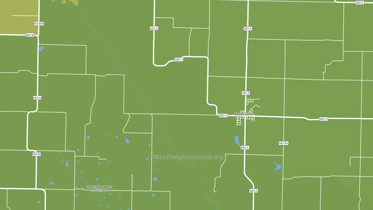 Gorin, MO block-group voter-turnout map