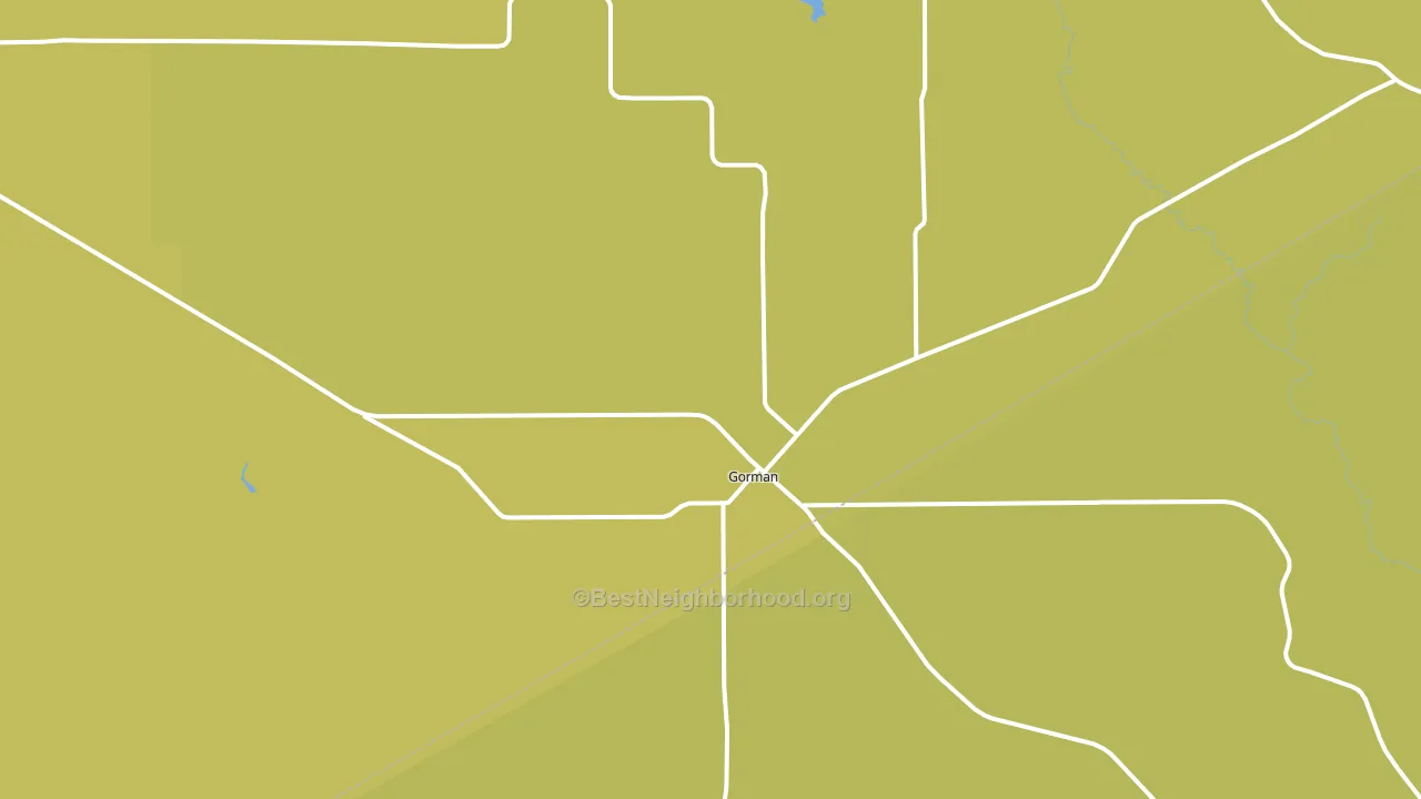 Gorman, TX block-group voter-turnout map