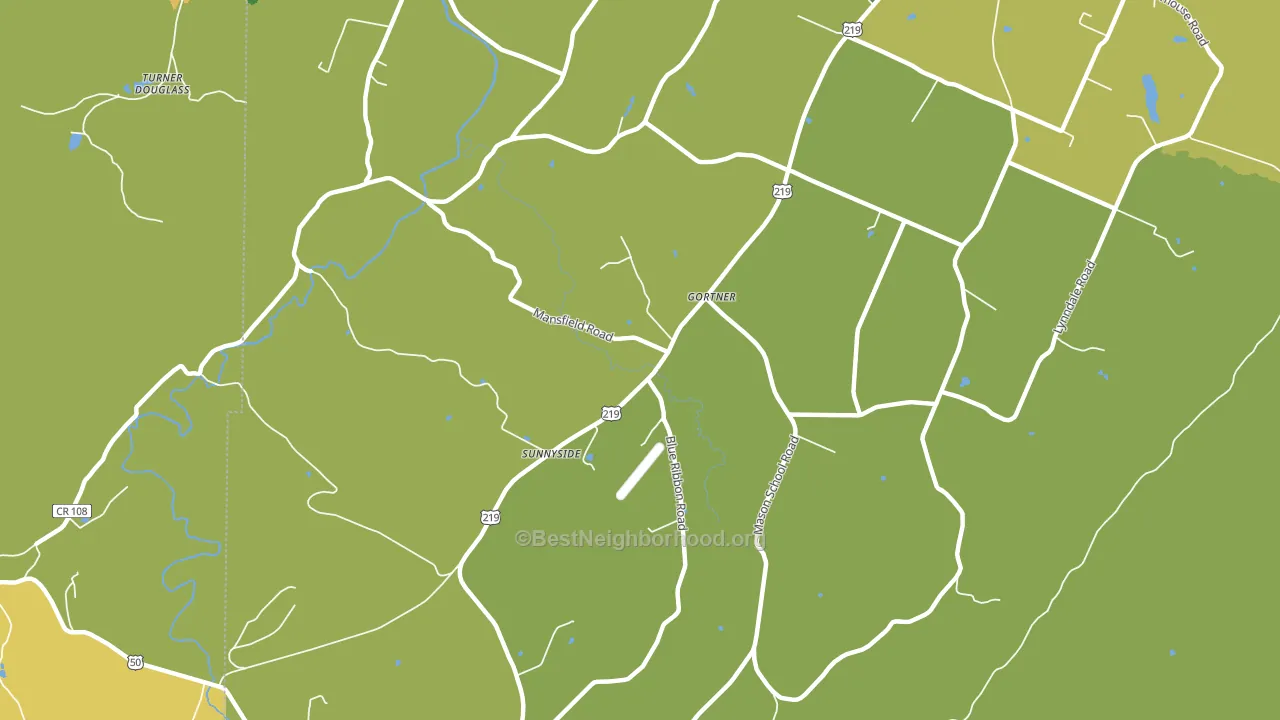 Gortner, MD block-group voter-turnout map