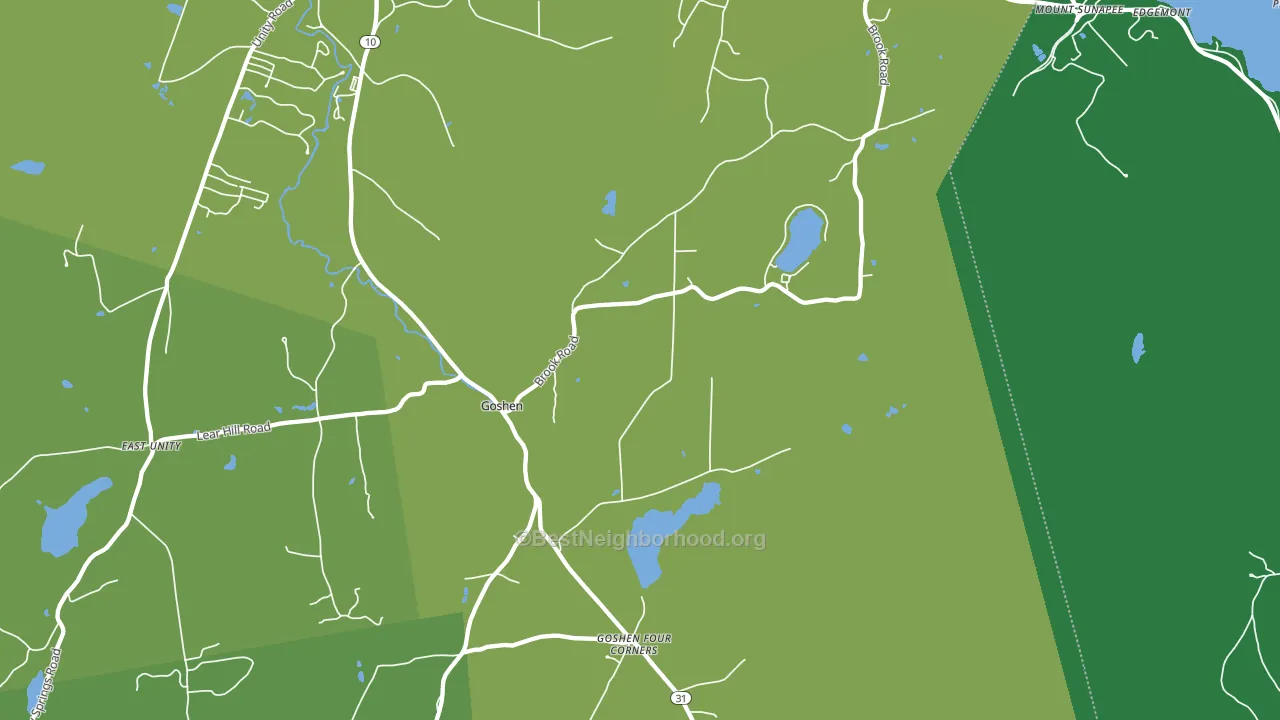 Goshen, NH block-group voter-turnout map