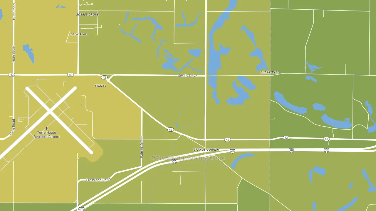 Gospel Grove, IN block-group voter-turnout map