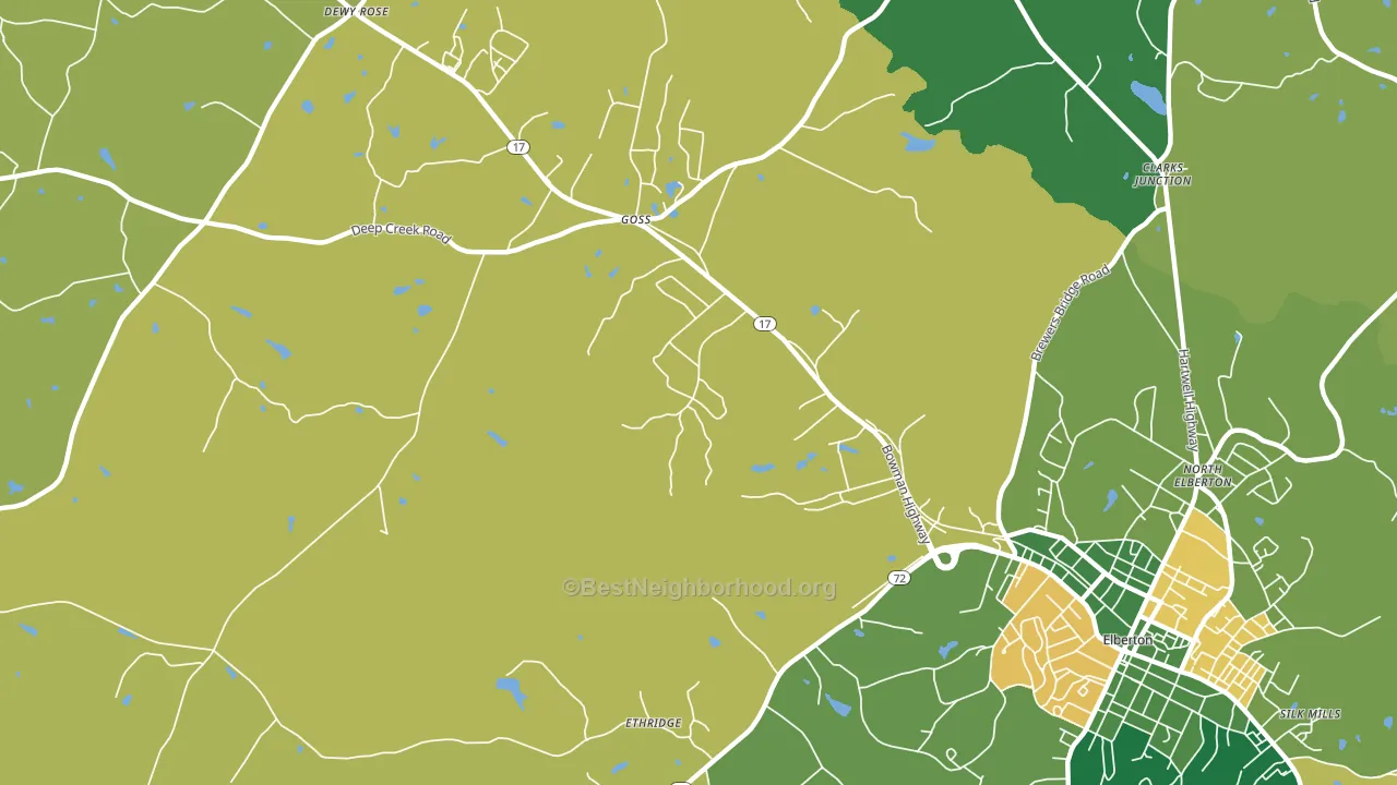 Goss, GA block-group voter-turnout map