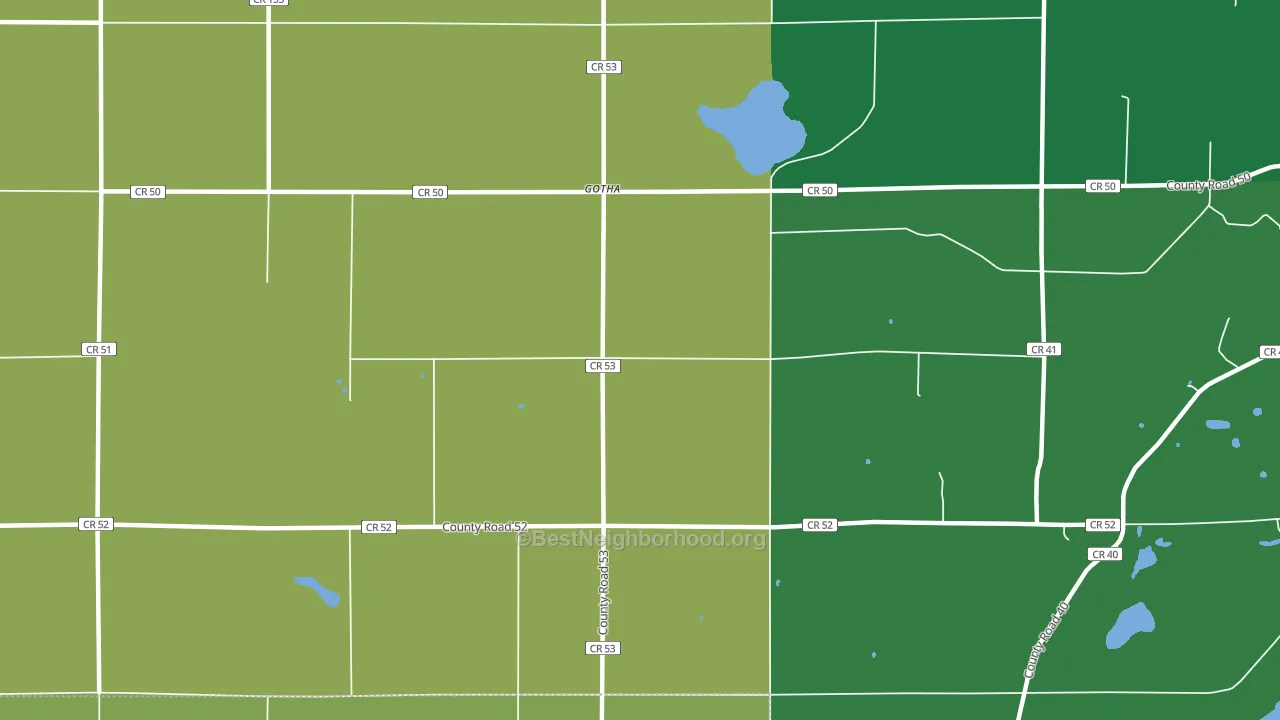 Gotha, MN block-group voter-turnout map