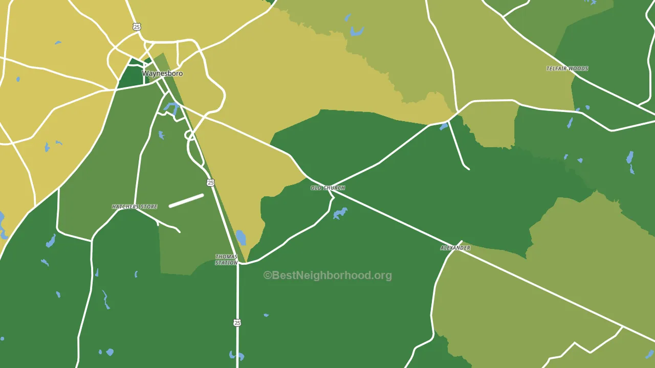 Gough, GA block-group voter-turnout map