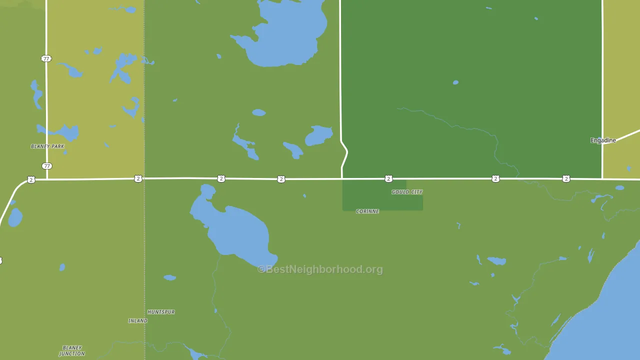 Gould City, MI block-group voter-turnout map