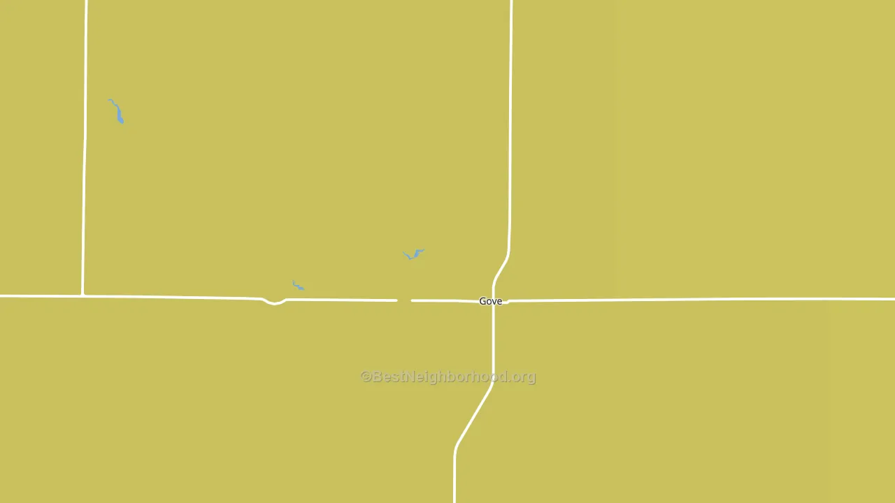 Gove City, KS block-group voter-turnout map