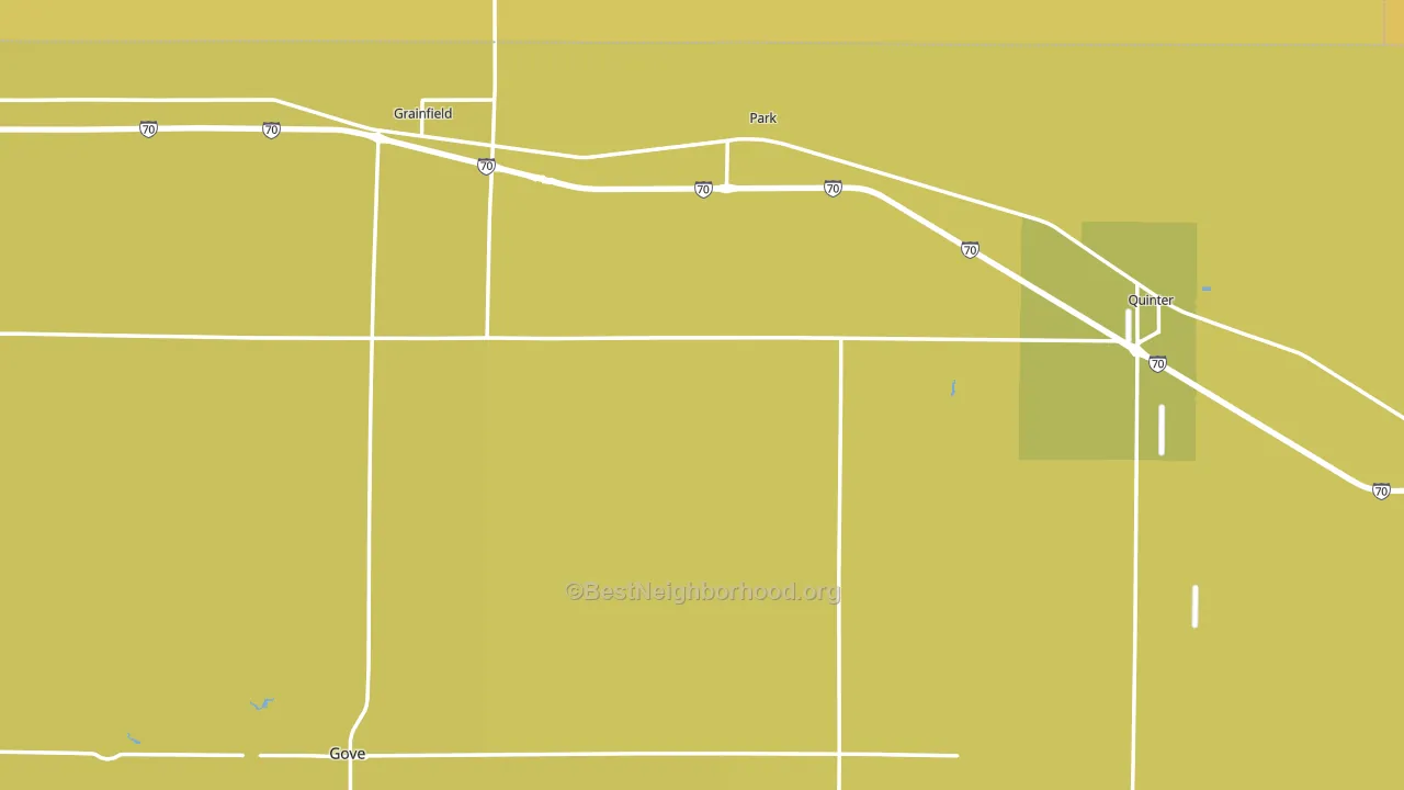 Gove County, KS block-group voter-turnout map