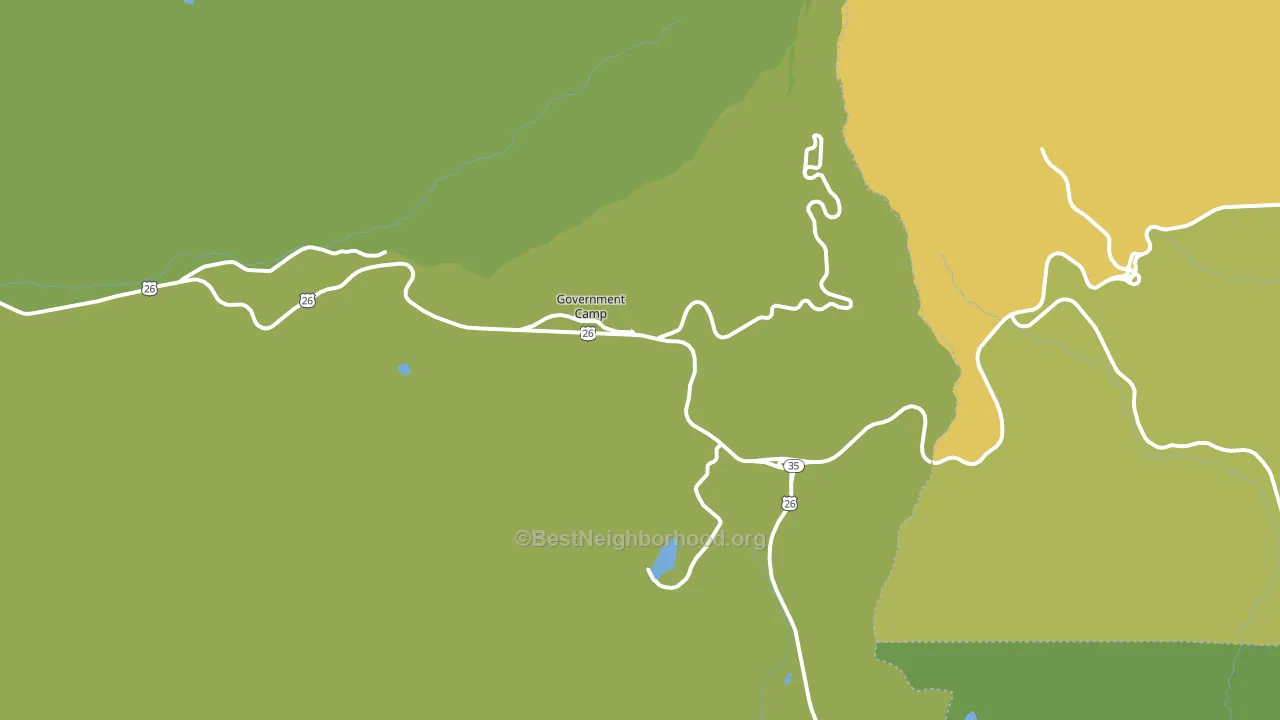 Government Camp, OR block-group voter-turnout map