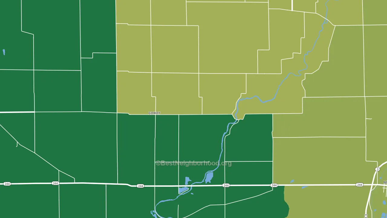 Gowdy, IN block-group voter-turnout map