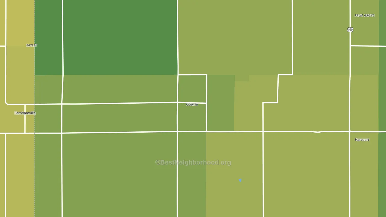 Gowrie, IA block-group voter-turnout map