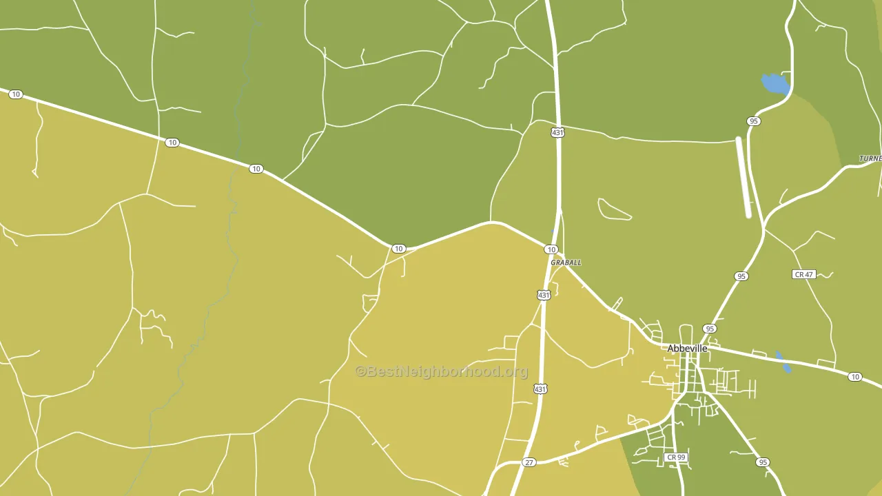 Graball, AL block-group voter-turnout map
