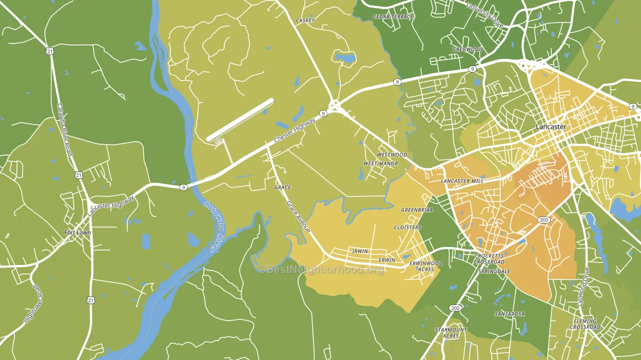 Grace, SC block-group voter-turnout map