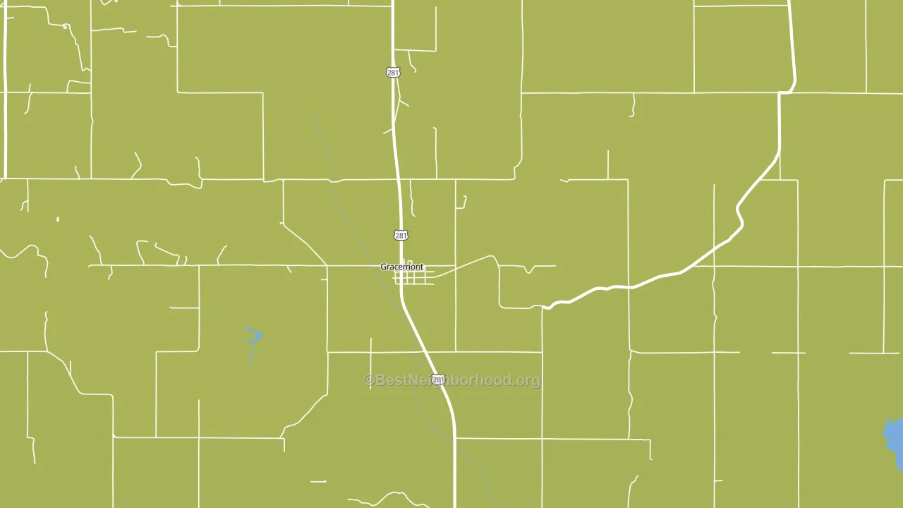 Gracemont, OK block-group voter-turnout map