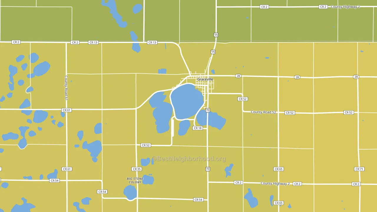 Graceville, MN block-group voter-turnout map