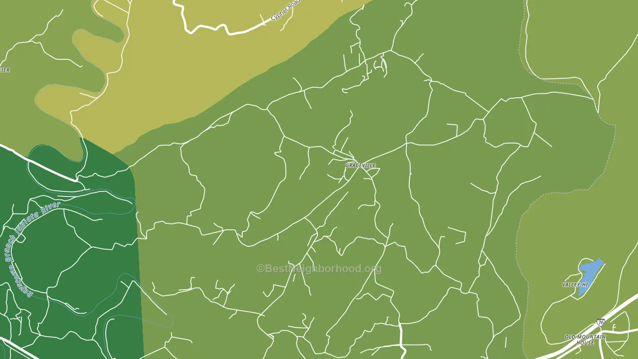 Graceville, PA block-group voter-turnout map