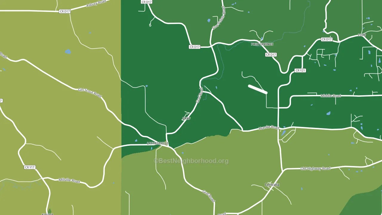 Graf, IA block-group voter-turnout map