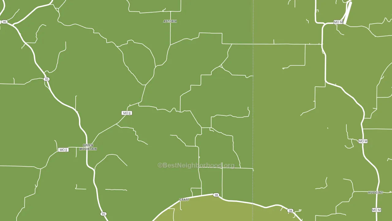 Graff, MO block-group voter-turnout map