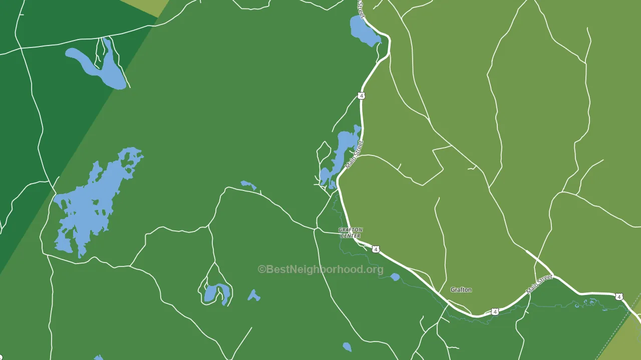 Grafton Center, NH block-group voter-turnout map