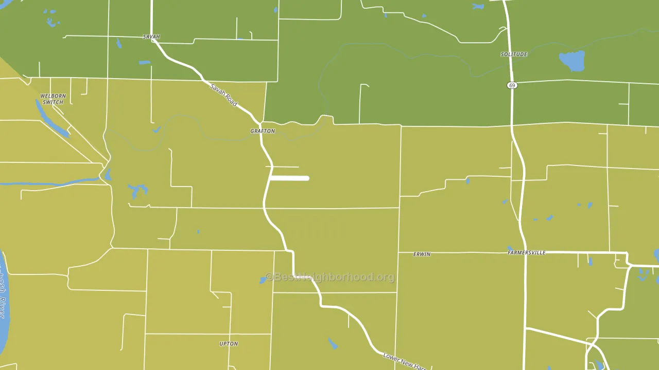 Grafton, IN block-group voter-turnout map
