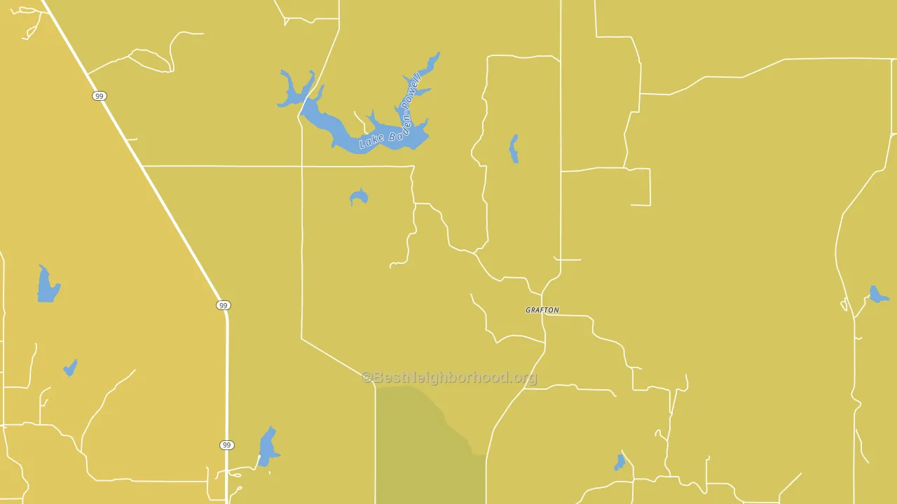 Grafton, KS block-group voter-turnout map