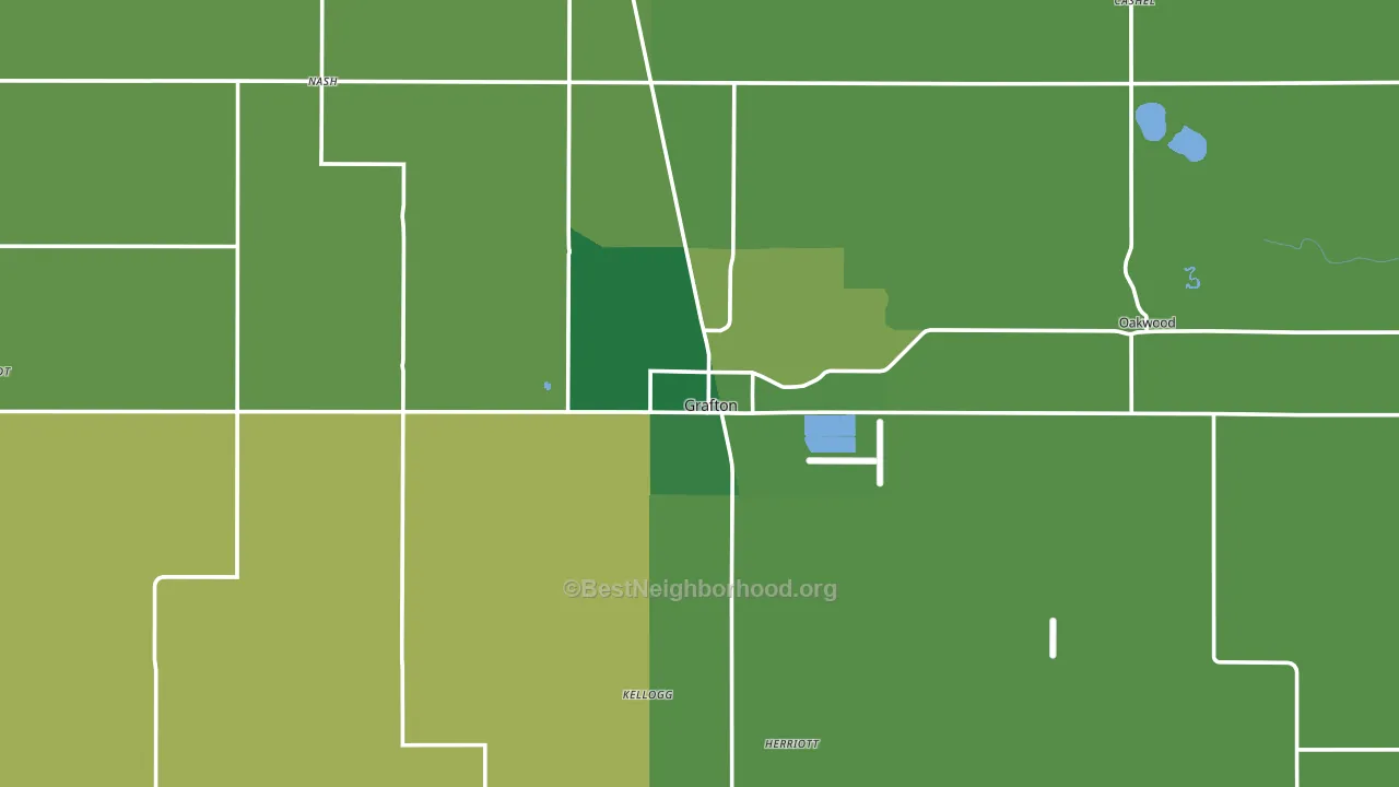 Grafton, ND block-group voter-turnout map