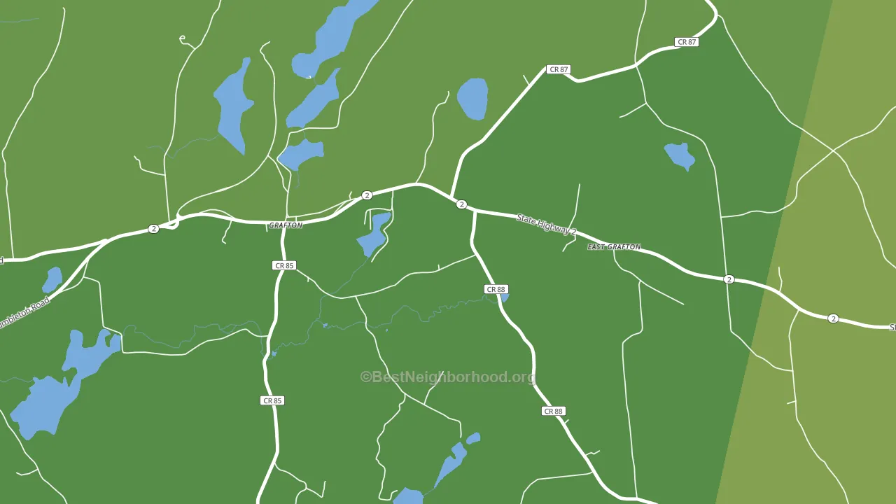Grafton, NY block-group voter-turnout map