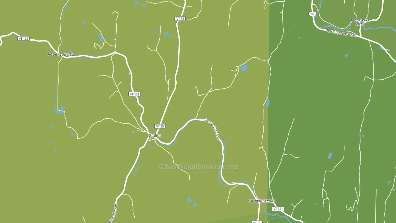 Grafton, VT block-group voter-turnout map