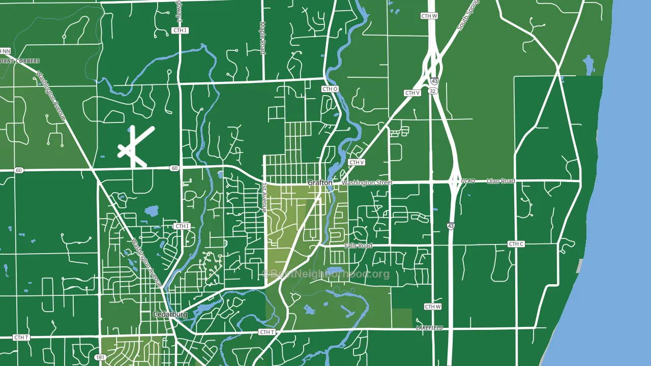 Grafton, WI block-group voter-turnout map